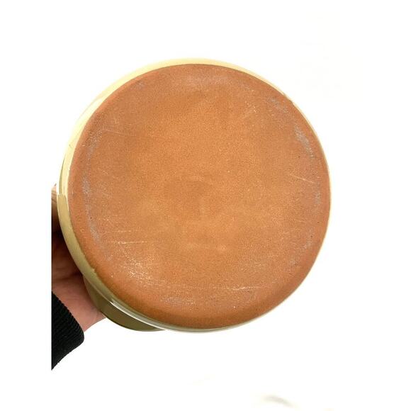 VTG Stoneware Pottery Bean Pot Double Handled Brown 3 Tones Small - Picture 5 of 12